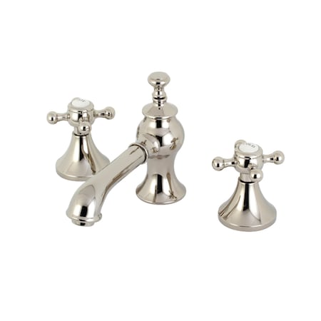 Kingston Brass KC7066BX English Country 8" Widespread Bathroom Faucet, Polished Nickel KC7066BX